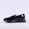 Wonders Flexfly Chunky Slip On Wedge - Black Patent